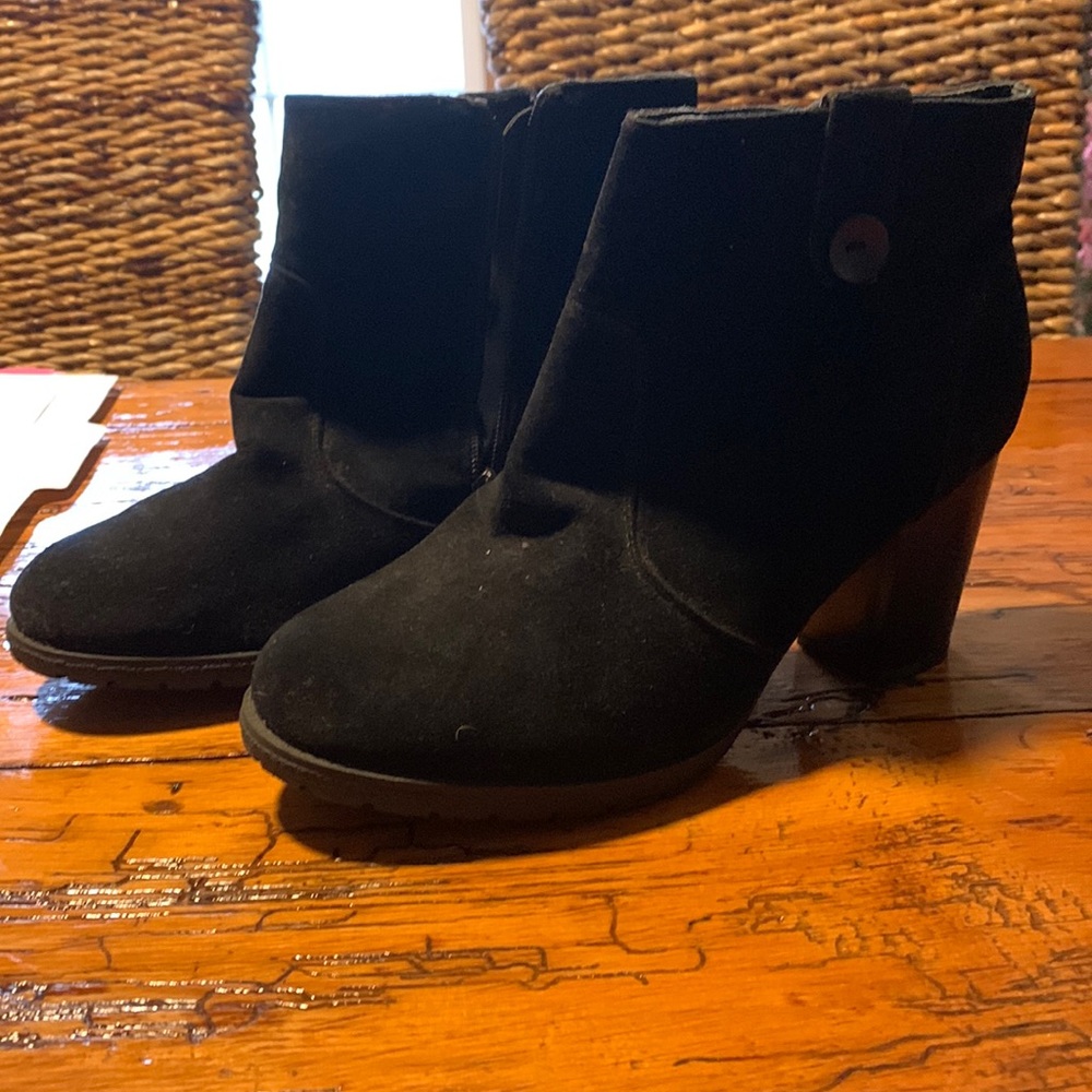 Lane Bryant 3 inch heeled short boot.